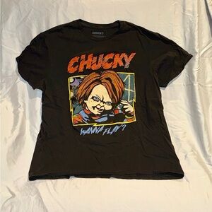 Chucky Black Graphic Tee - Short Sleeve